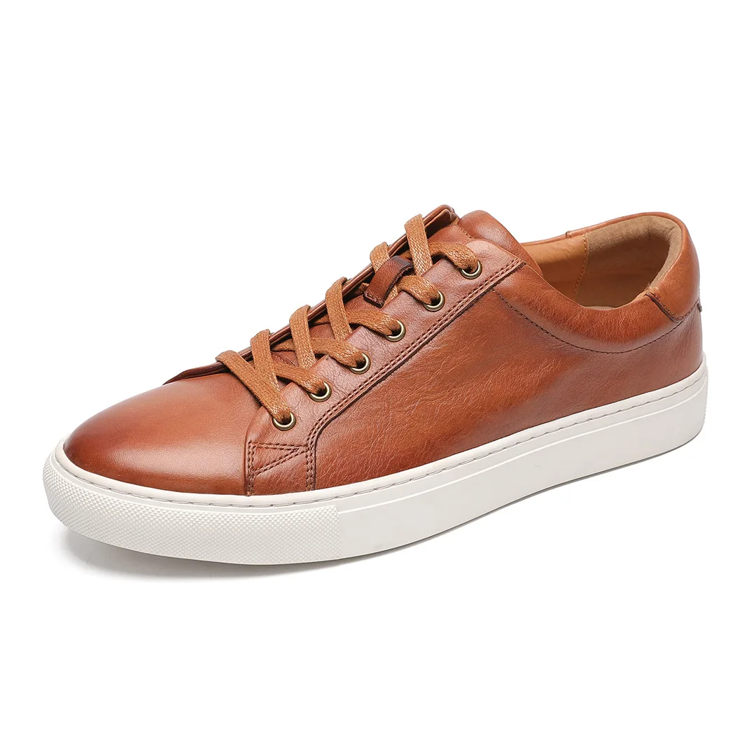 

CLAIAMI Popular Luxury Cow Leather Shoes for Men British Breathable Men Casual Shoes Sports Casual Sneakers Men Zapatos Hombre
