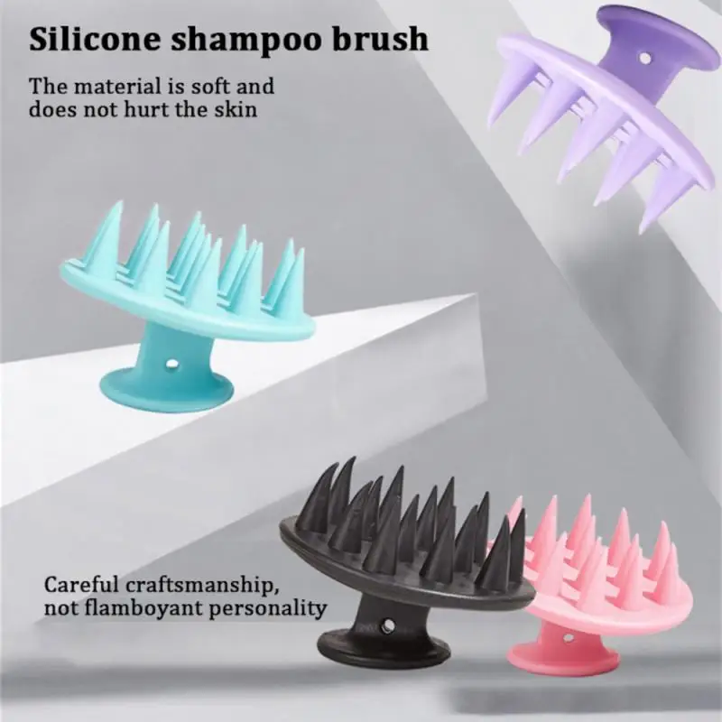 

Household Cleaning Comb Massage Hair Comb Hairdressing Comb Household Massage Shampoo Integrated Silicone Shampoo Brush