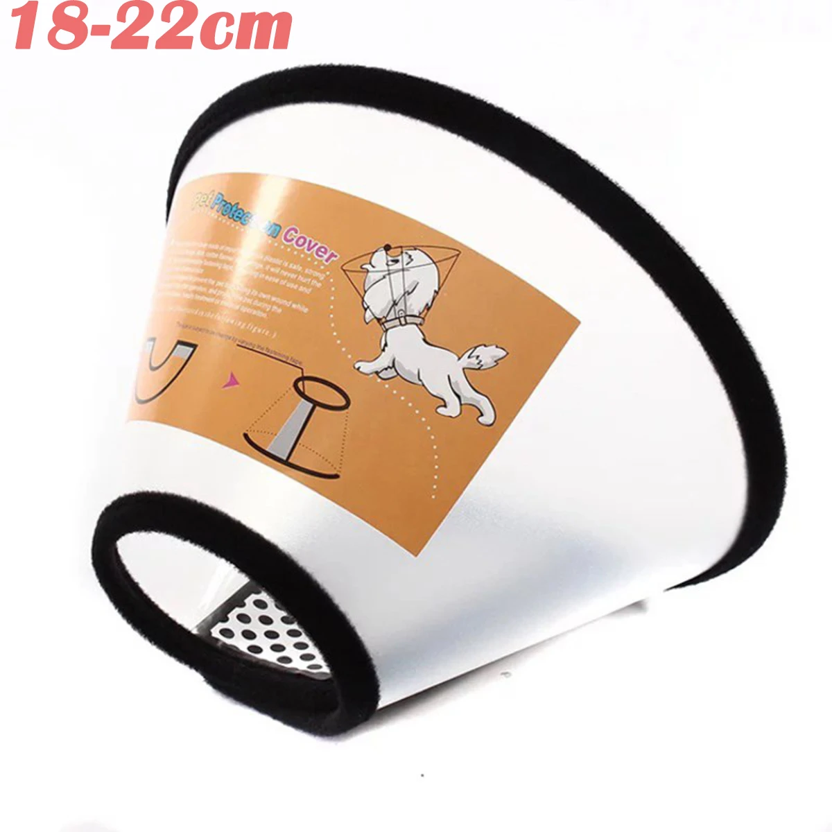 

9 Sizes Anti-bite Surgery Wound Healing Neck Cone Recovery Protection Cover Elizabethan Collar Pets Protective Collar