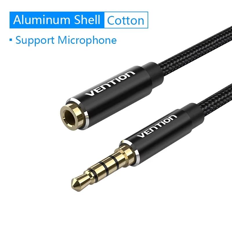 Ventie 3.5mm Jack Audio Verlengkabel voor Auto PC TV Laptop Schakelaar Man-vrouw Stereo 3.5 Hoofdtelefoon Aux Verlengen adapter Cord