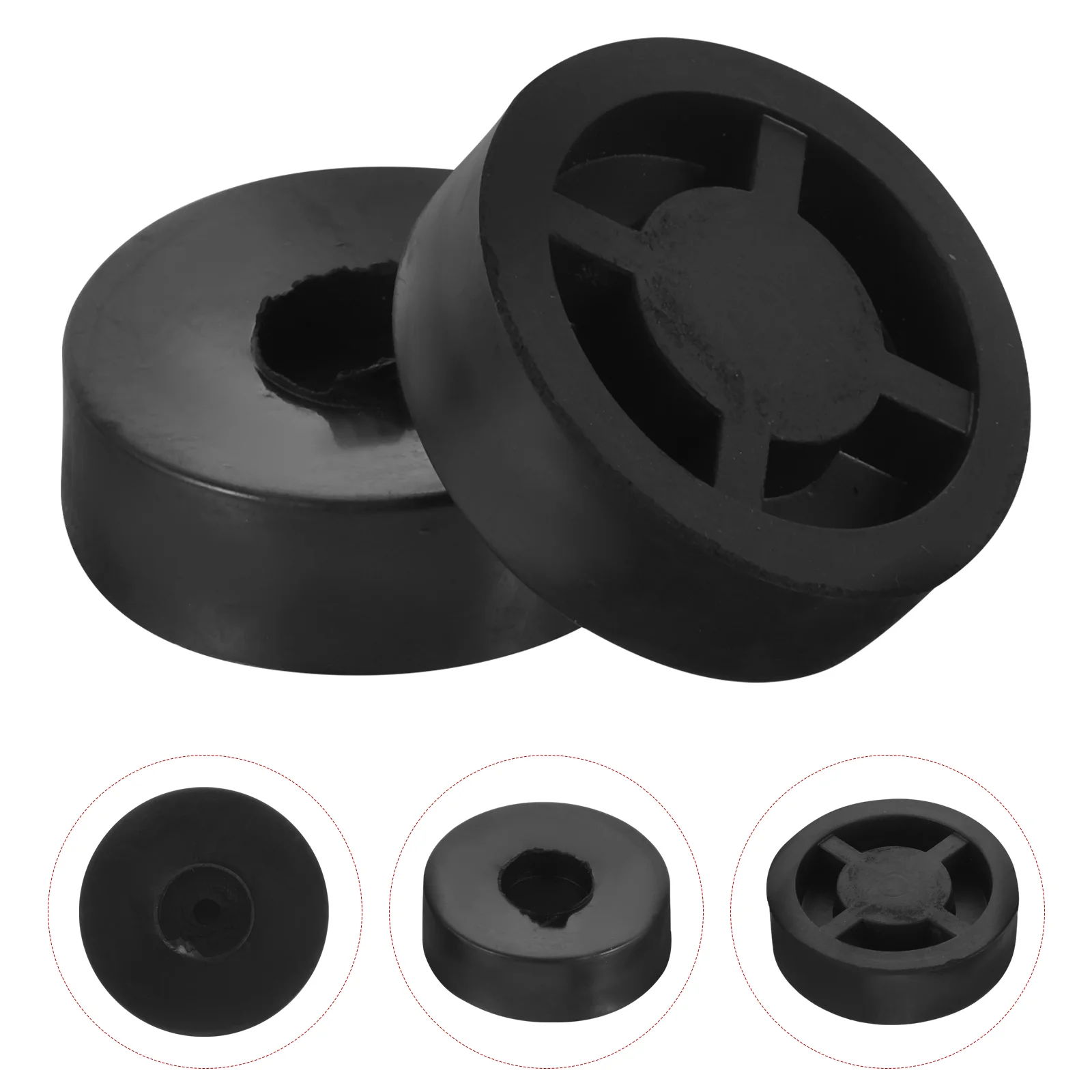 Rubber Speaker Isolation Feet Pads for Subwoofer Amplifier Damper Mats Black Base Sound Insulation Audio Floor