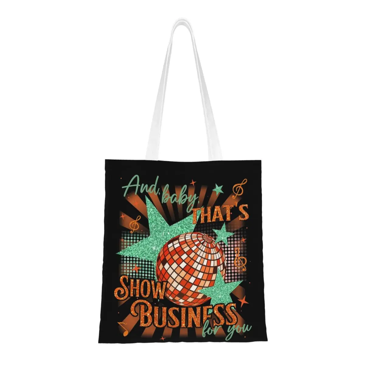 And Baby That's Showgirl Business For You حقيبة قماشية عصرية ذات سعة كبيرة للحقائب المدرسية للجنسين #1