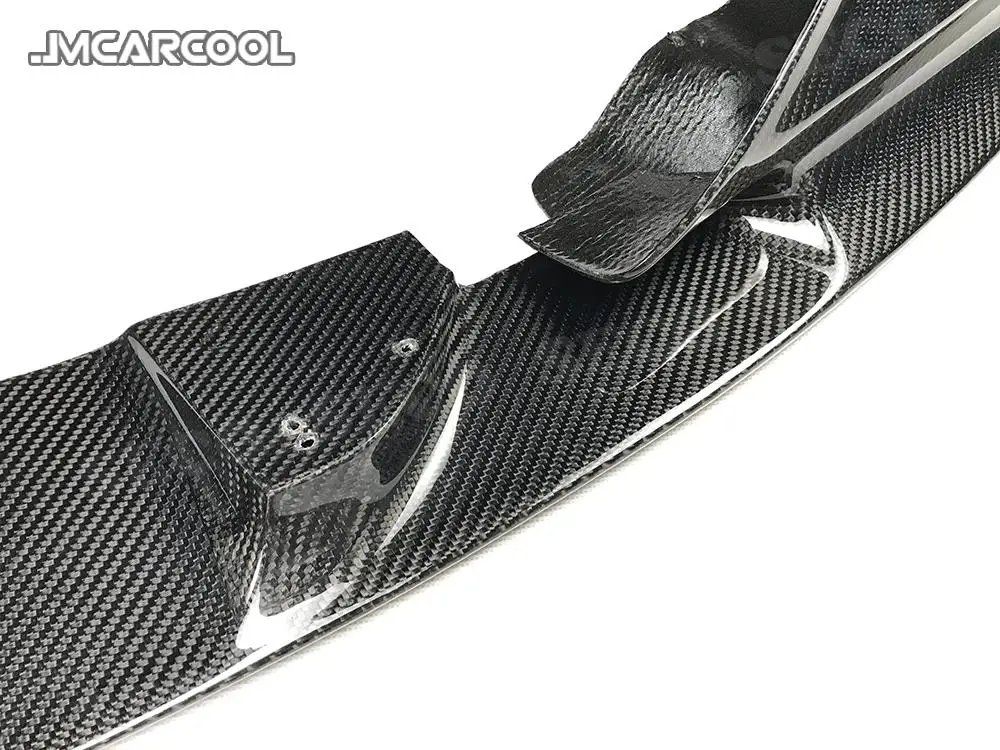 JMCARCOOL ألياف الكربون الجافة الجبهة حافة مصد السيارة سبويلر الخائن لسيارات BMW 5 Series F90 M5 المصد الأصلي 2018 2019