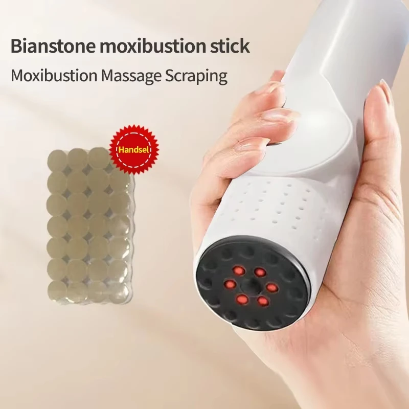 

Moxibustion Scraping Massager Warm Body Massage Moxa Therapy Heating Acupressure Meridian Relieve Pain Instrument
