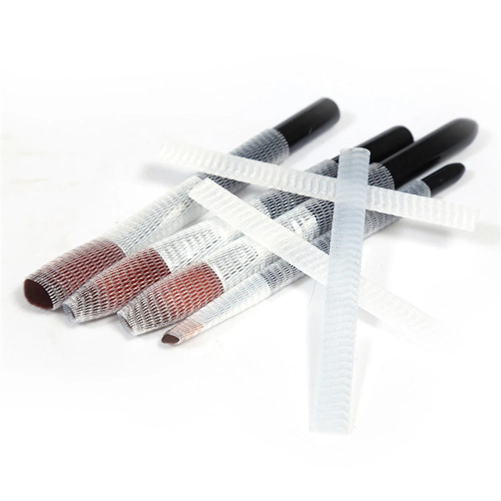 

50pcs Brush Mesh Cover Brush Protector For Makeup Bristles Travel Storage Eco-Friendly Reusable Organizer With