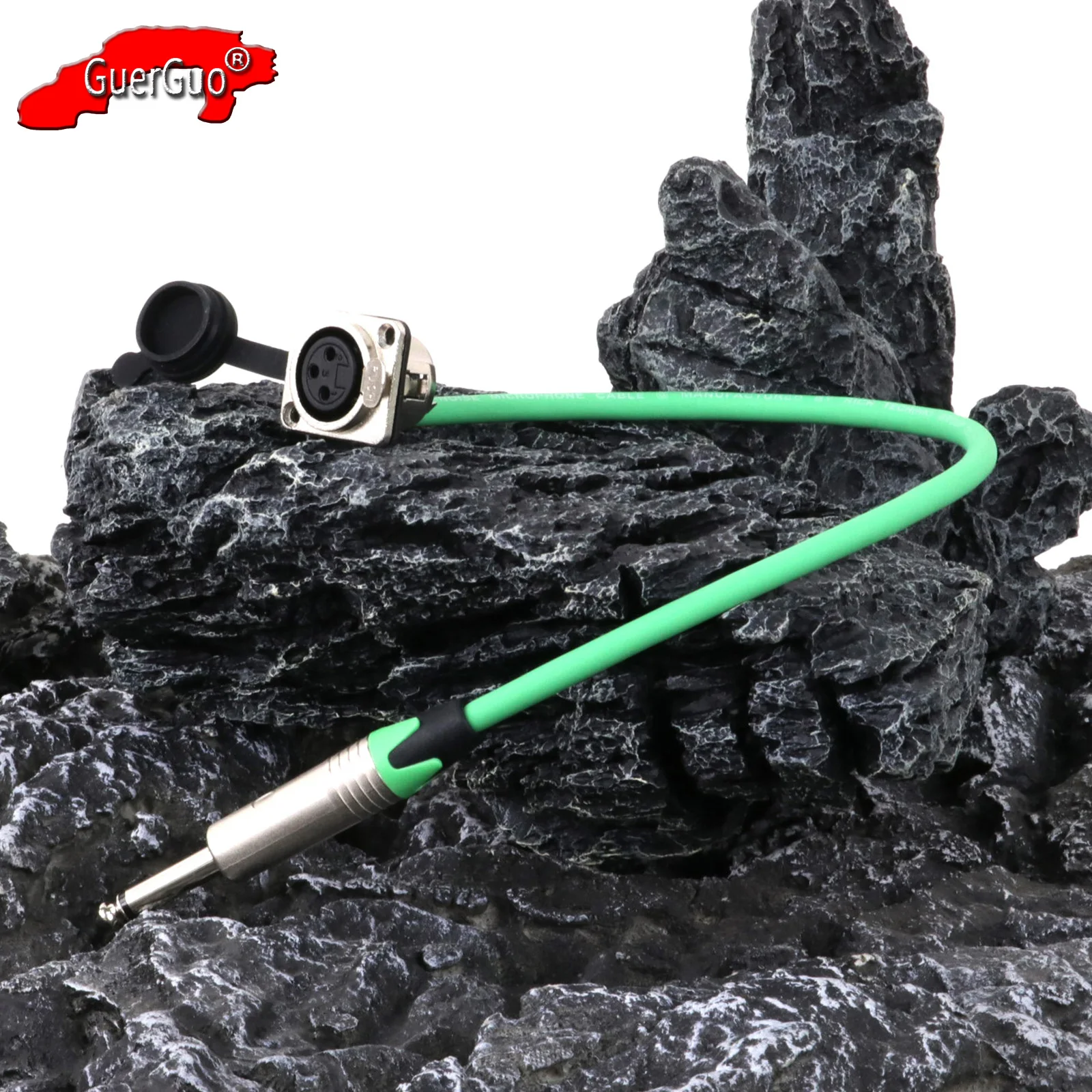 XLR Audio Extension Cable 1/4 Inch 6.35mm TS Mono Jack to D Type 3Pin XLR Female Panel MIC Socket Coupler Pass Through Converter