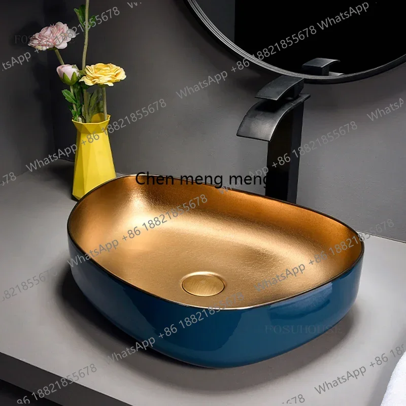 

Creative Oval Washing Sink Multi-size Nordic Bathroom Sinks Hotel Wash Basin Toilet Above Counter Basin Bathroom Washbasins