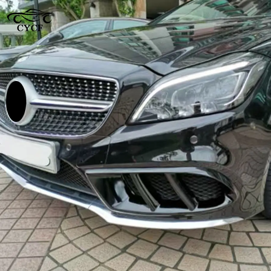 

Для Mercedes-Benz CLS-Class W218 14-17: Накладки из карбона на передний бампер (рамка противотуманной фары, вентиляционные решетки кондиционера) – Автоаксессуары
