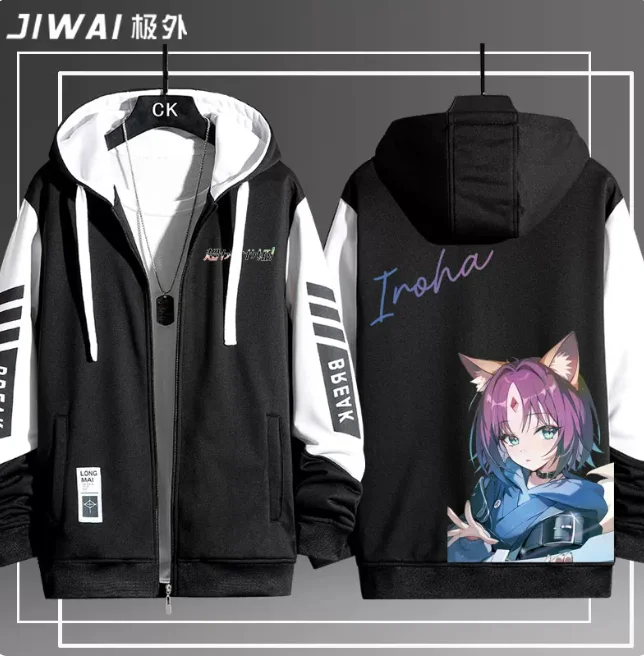 

Cosmic Princess Kaguya! Anime Printed Zippered Hoodie Sweatirt Students Spring Autumn Casual Loose Hooded Outerwear Figures