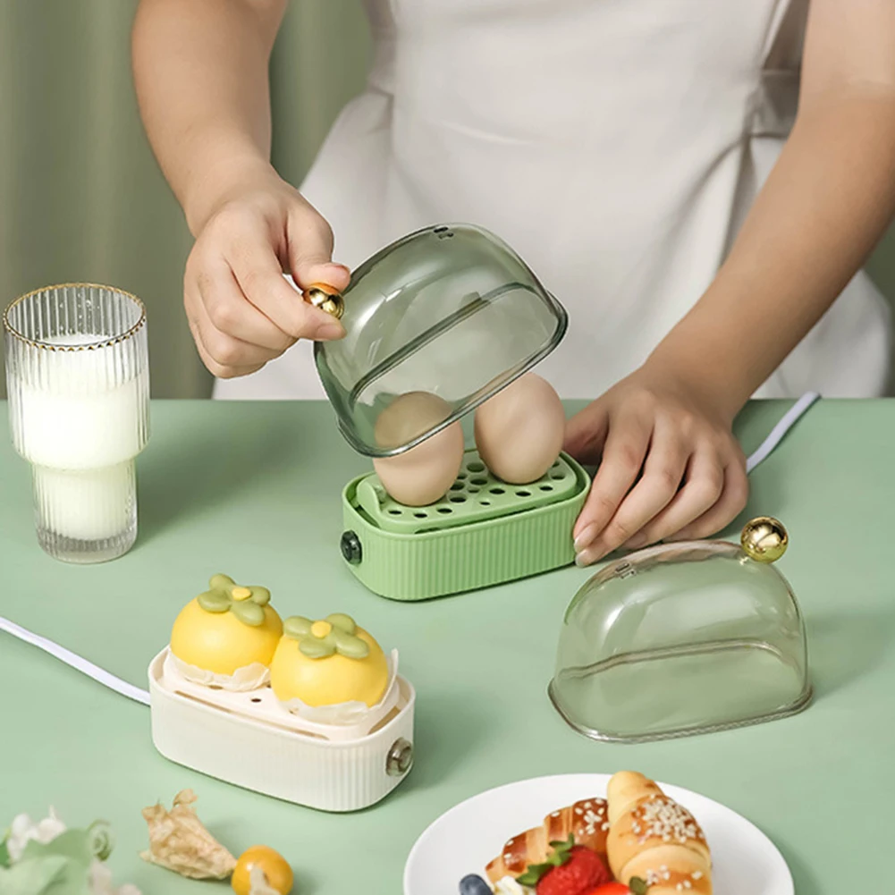 220V Rapid Egg Cooker Automatic Power Off Breakfast Egg Machine Multi-function & Mini Kitchen Utensil Gift