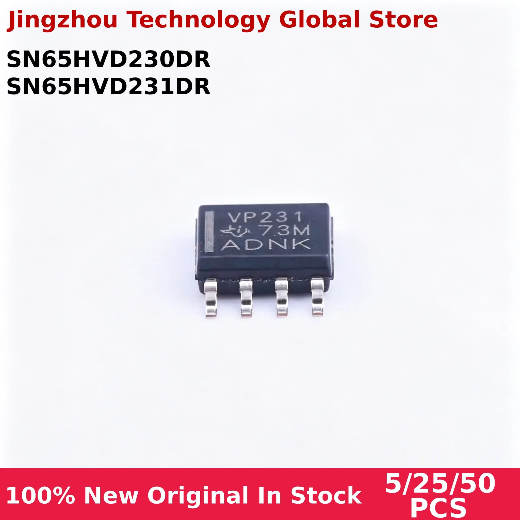 100% New 5/25/50PCS SN65HVD230DR SN65HVD231DR SN65HVD230 SN65HVD231 VP230 VP231 sop-8 In Stock Wholesale