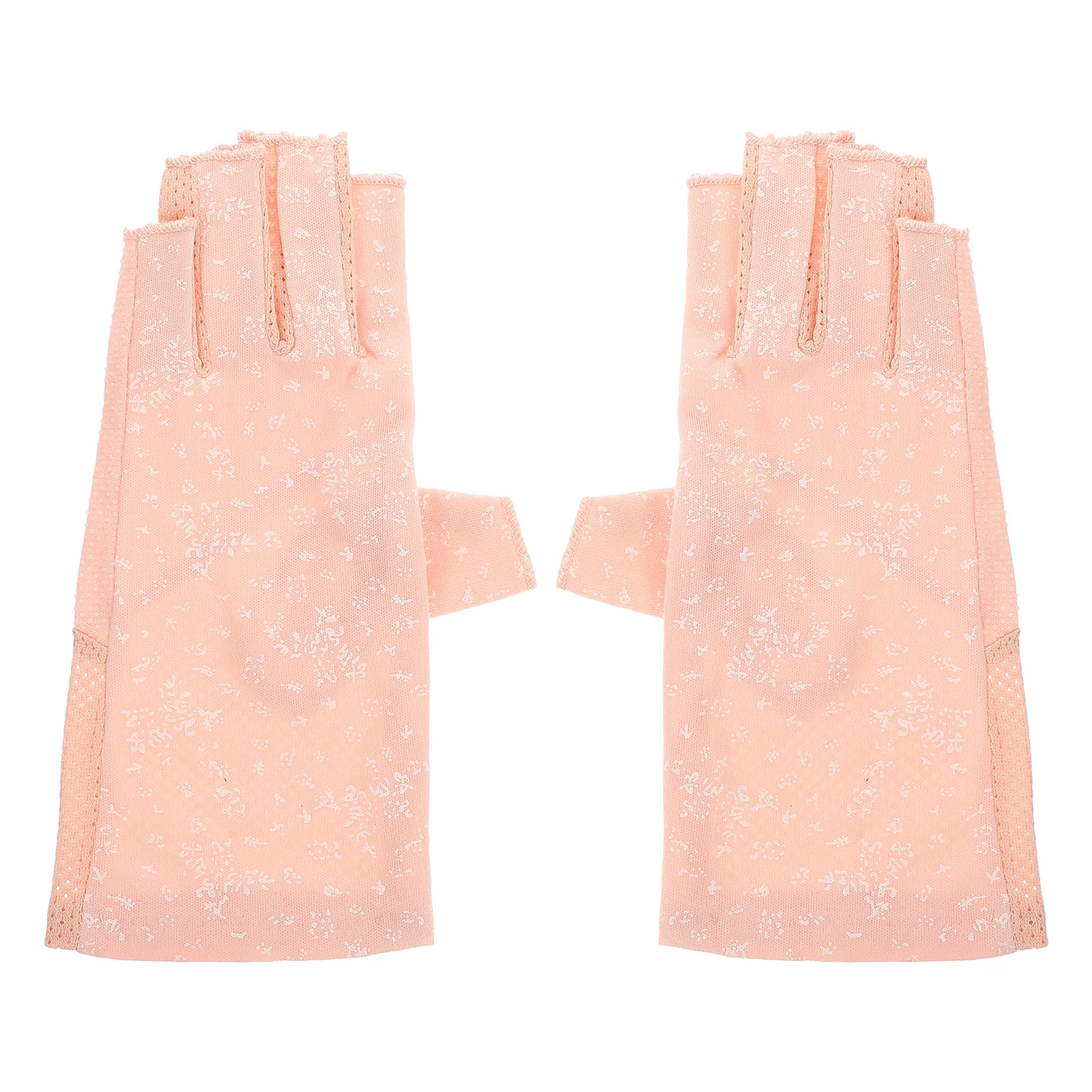 

1Pair Uv Protection Gloves Thin Stretchy Manicure Hand Protectors Anti-Uv Nail Fingerless Salon Supply