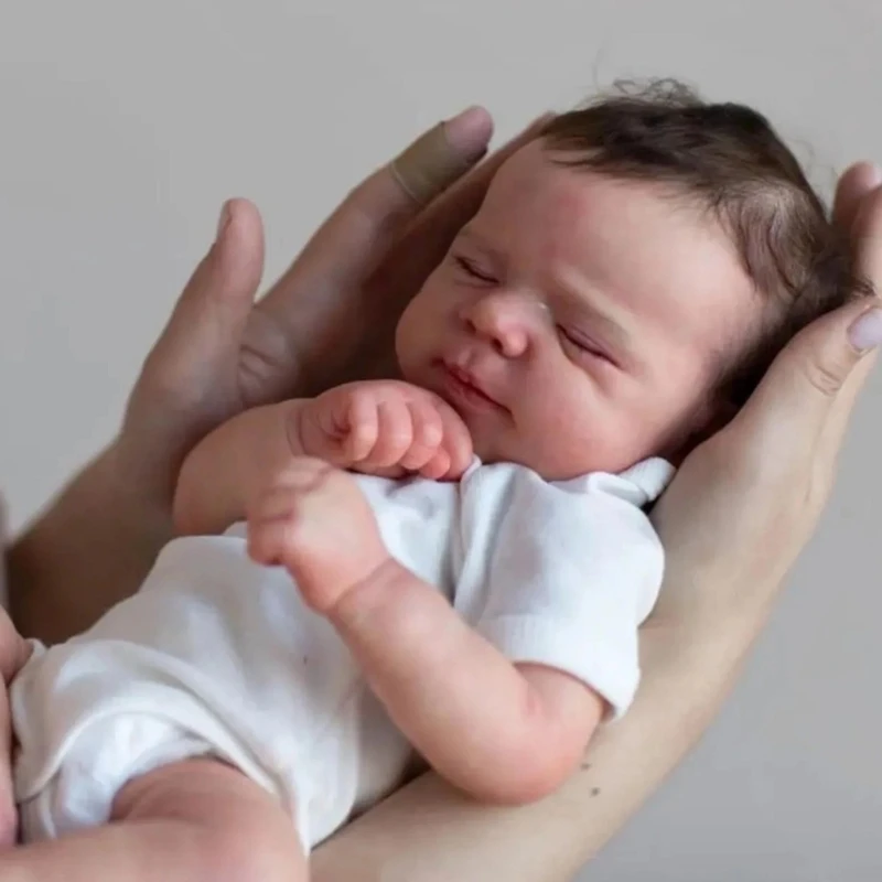 19in Simulation Infant Closed Eyes Realistic Rebirth with Moving Arm & Leg for Baby Kids Accompany