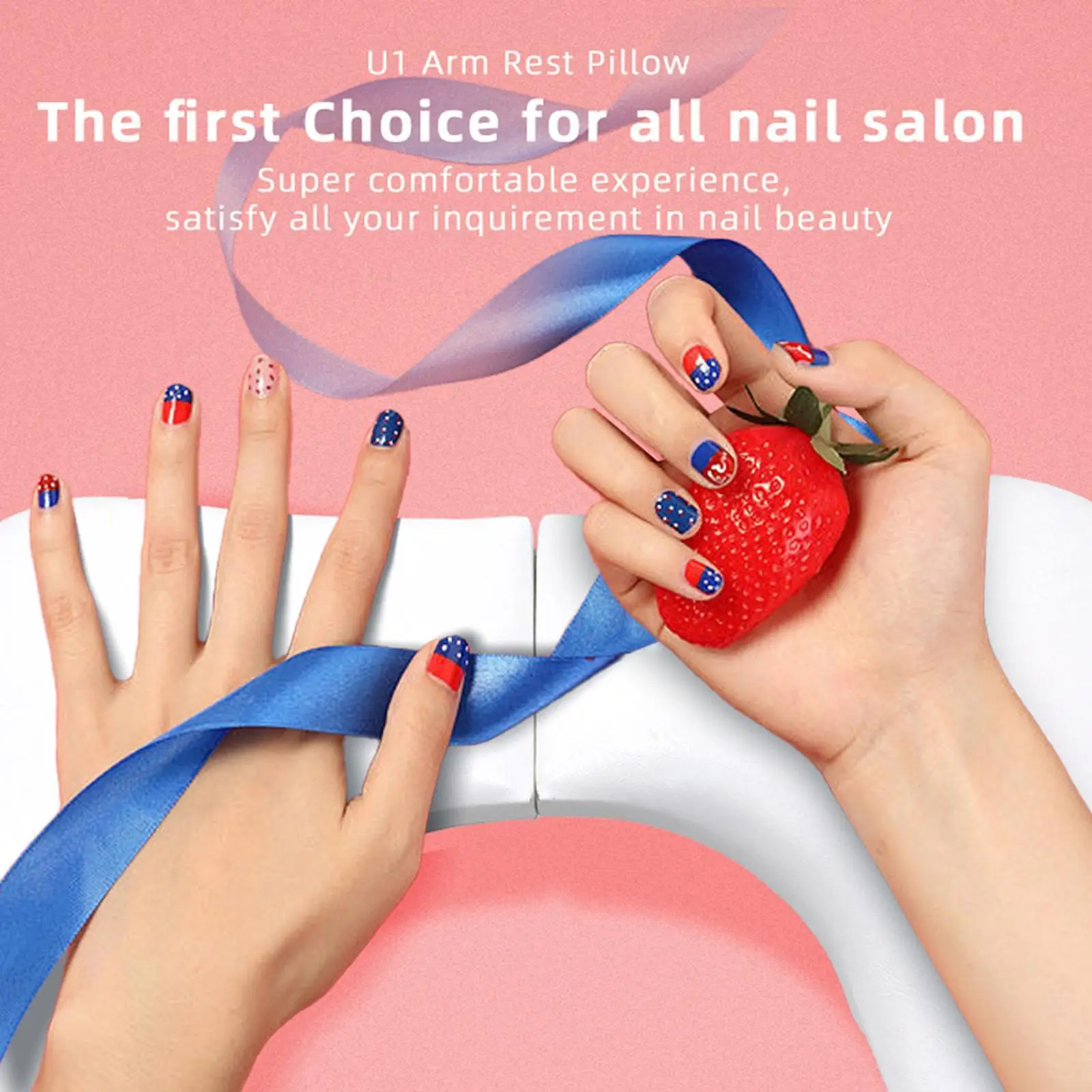 

PU Leather U Shape Arm Rest Nail Hand Rest Stable Professional Nail Art