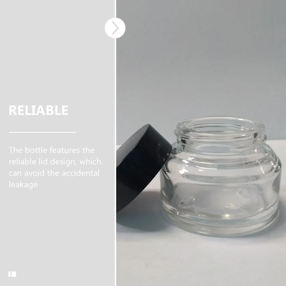 

12Pcs Cosmetics Package Containers Glass Refillable Small Empty Cream Storage Jars Travel Creams Sub Bottles Sub Containers