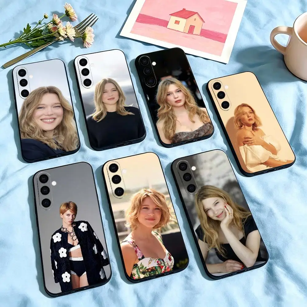 Lea Seydoux Actor Mode  Phone Case For Samsung Galaxy A73,A72,A71,A70,A53,A52,A51,Others Soft Black Cover