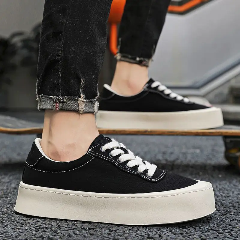 

Spring Autumn Chunky Casual Canvas Shoes for Men Retro Breathable Low-top Sneakers Designer Luxury Comfortable Original Man Shoe