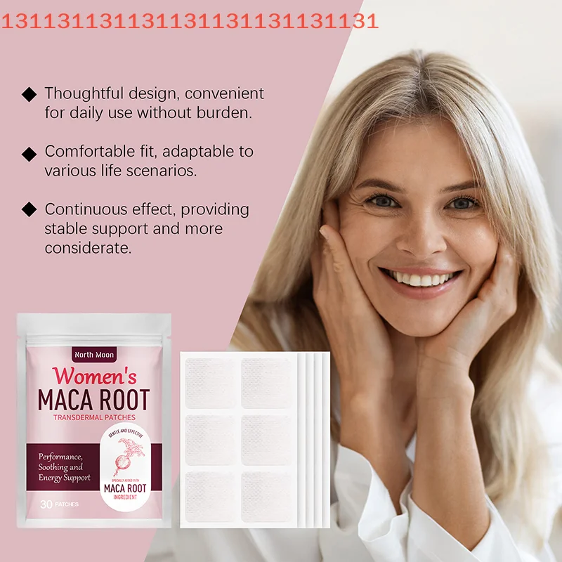 30 عددًا من رقع ماكا الطبيعية عبر الجذور للنساء للعناية بالجسم وتعزيز الطاقة وتوازن الهرمونات ومكمل خاص #3