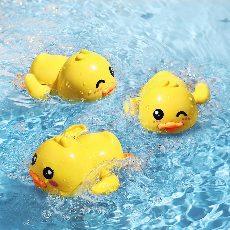 Baby bath toy wind-up cartoon duck