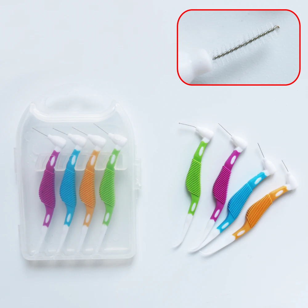 8 Pcs Orthodontic Dental Hippocampal Type Interdental Brush Tooth Flossing Head Oral Hygiene Flosser Toothpick Cleaners Tooth Cl