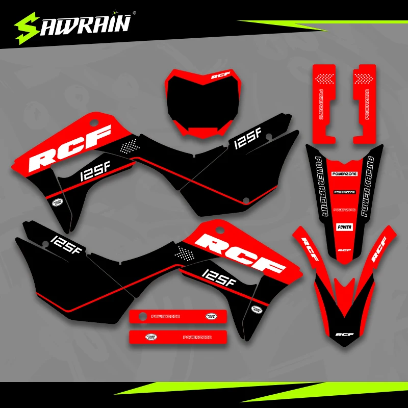 

Sawrain Motorcycle Graphics Backgrounds Decal Stickers Kits for HONDA 19-21CRF125F 02