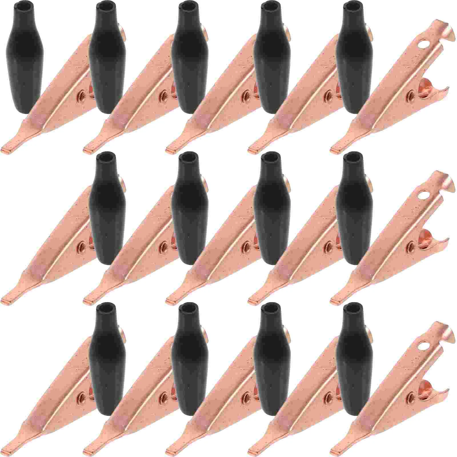 15 Pcs Badge Pure Copper Alligator Clip Rabbit Crawling Toys Swag Flat Charging Clamp