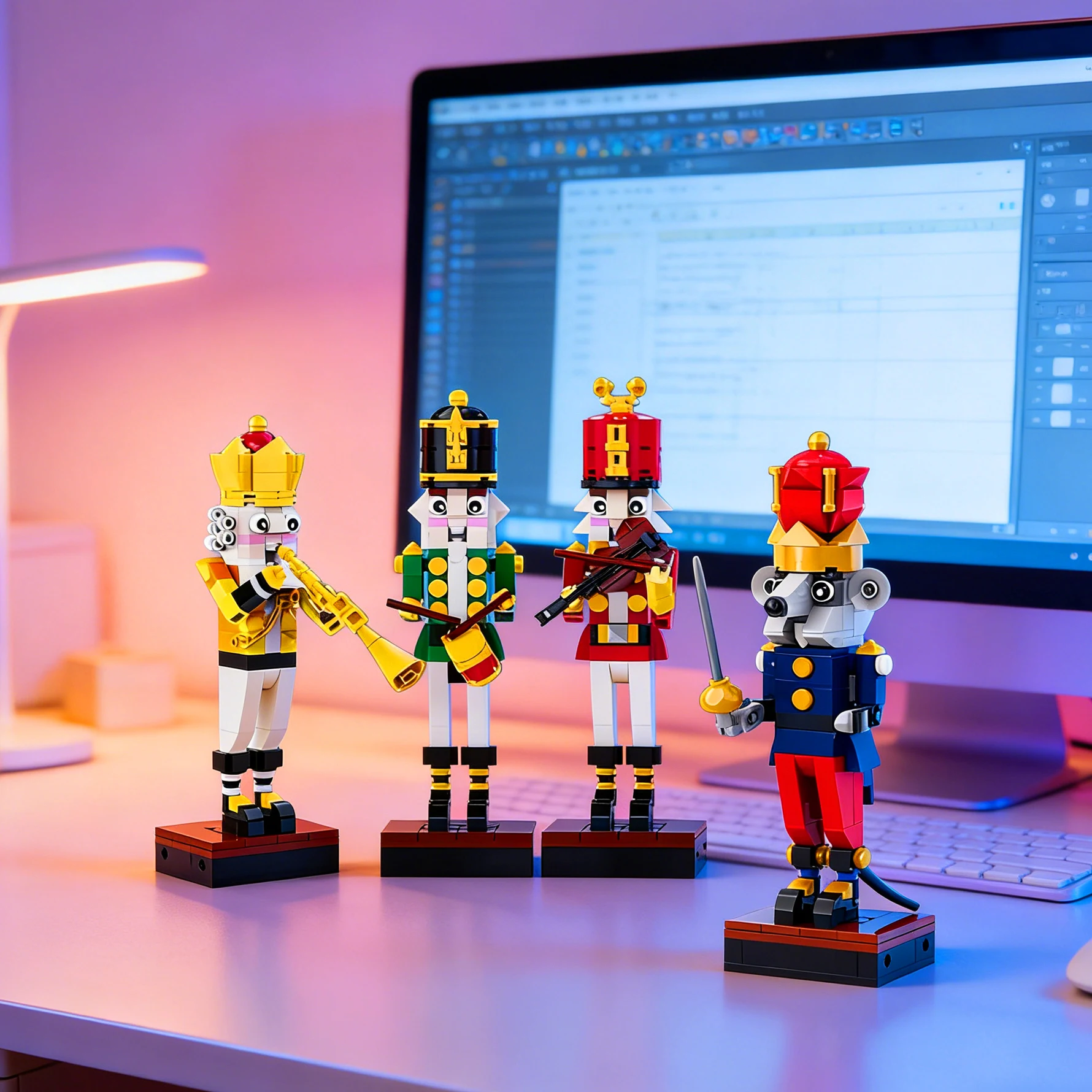 アイデア玩具従業員ギフトクリスマスクリエイティブくるみ割り人形友達モデルビルディングブロックブリックフィギュアおもちゃ子供クリスマスパーティーギフト