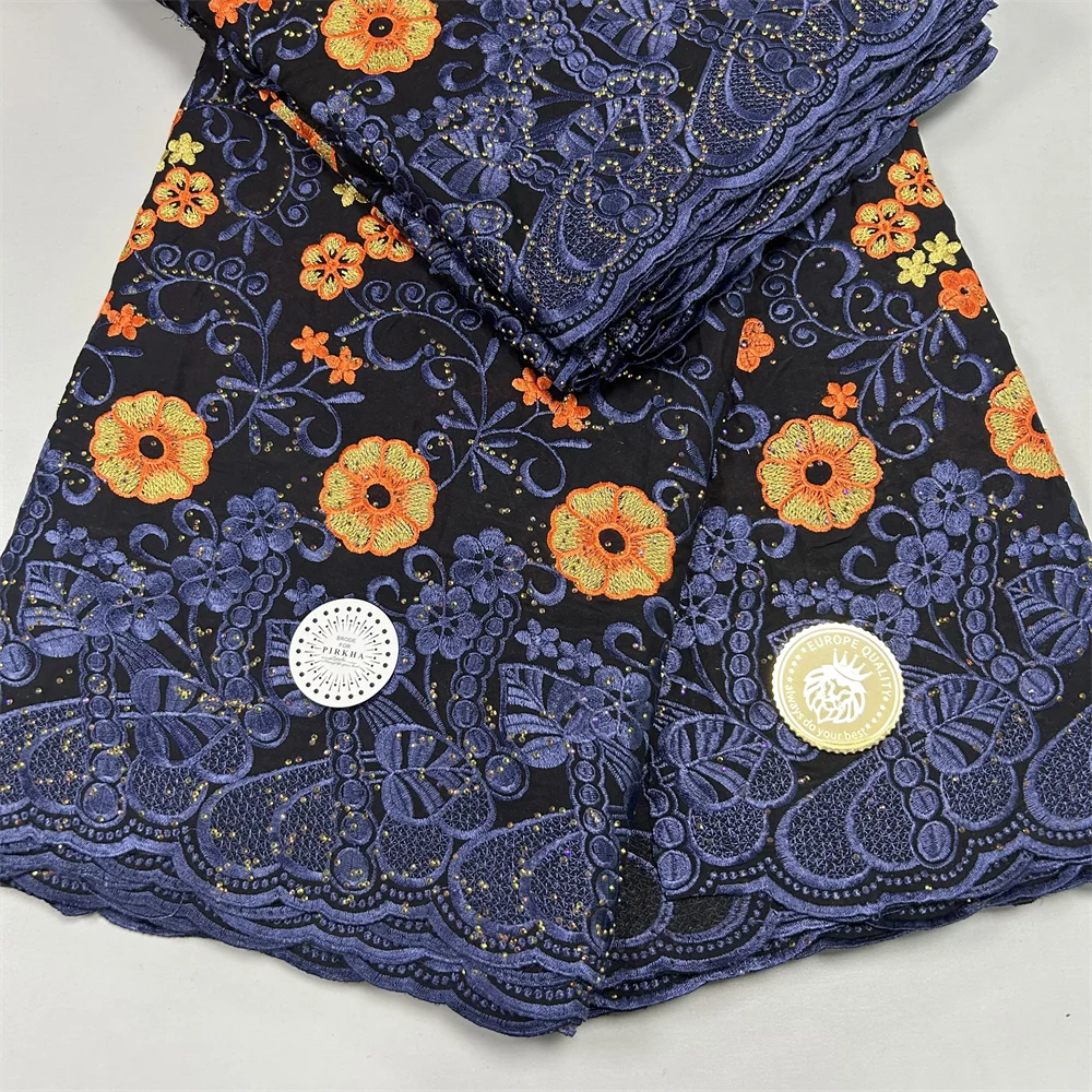 

Африканские ткани, хлопчатобумажная вуаль с фотографией, швейцарская вуаль, кружевная ткань, 5 ярдов, 2024