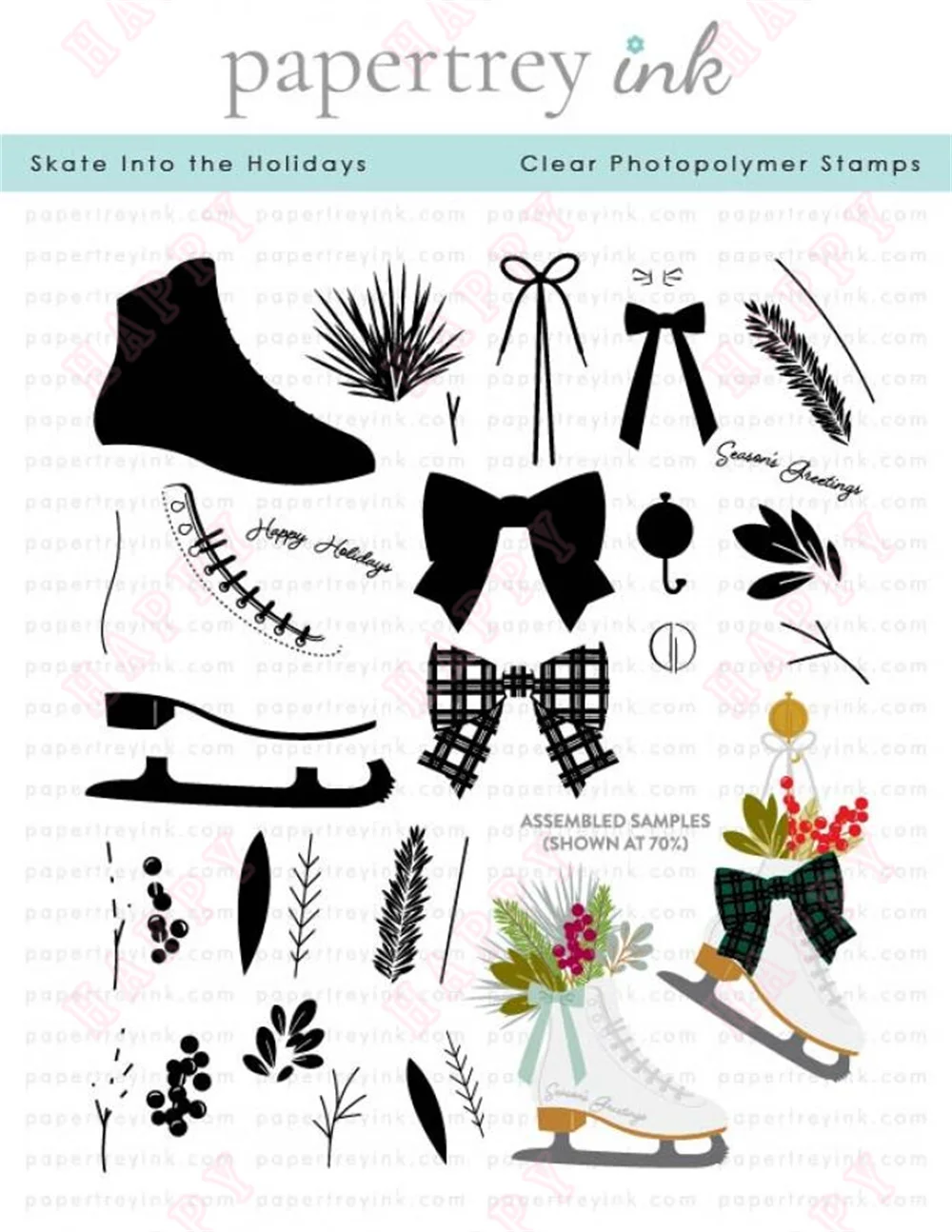 Skate Into the Holidays2023 Stamp Metal Cutting Dies Hot Foil Scrapbook Paper Card Album DIY Craft Decoration Stamps Nice Frame