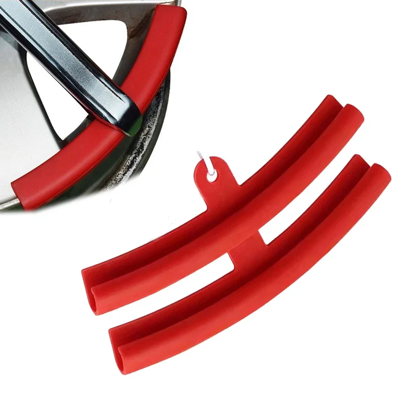 Car Motorcycle Wheel Guard Rim Protectors Red Bicycle Car Wheel Rim Protector Tyre Changer Guard Tire Change Protection Tool