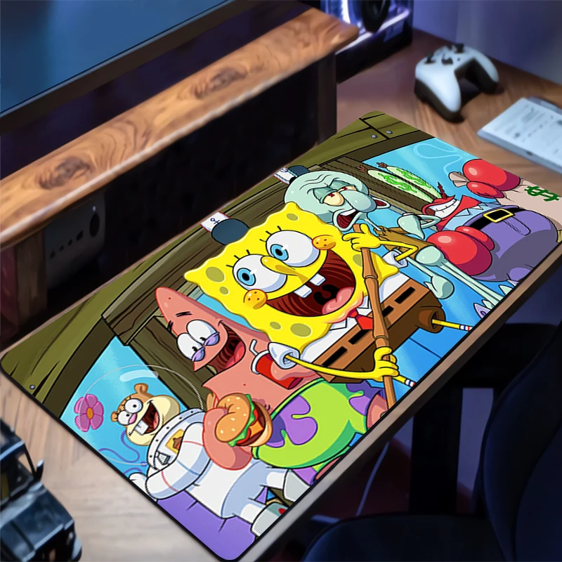 

Mouse Pads Desk Mat Protector Gaming Mousepad Office Table Decor Keyboard S-spongeBob S-squarePants Long Pad Computer Gamer Mats