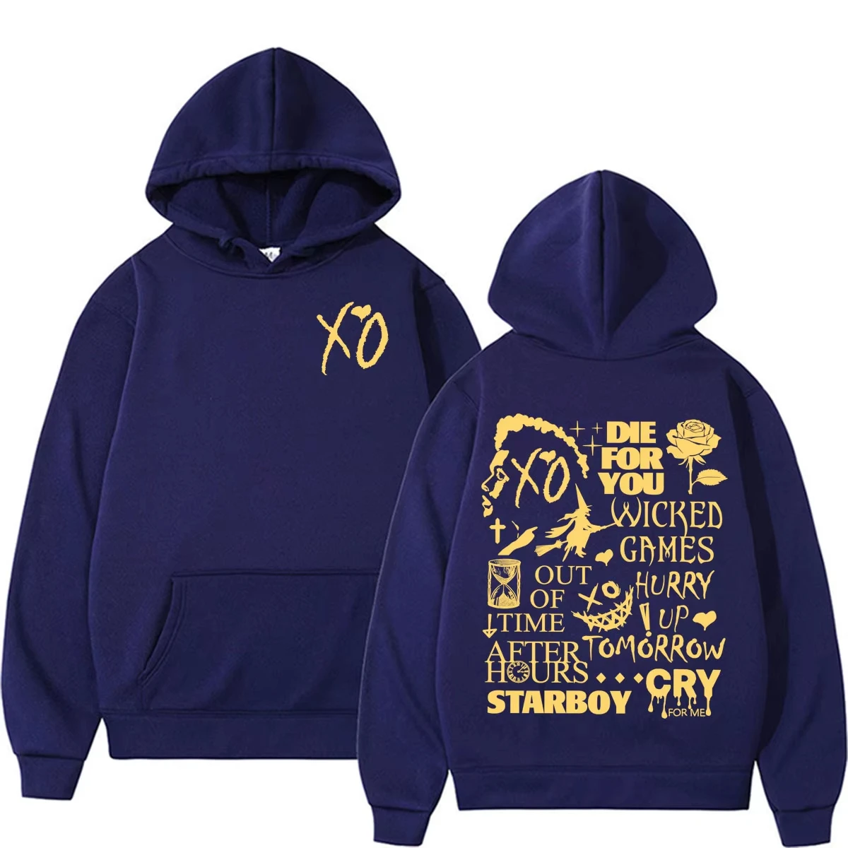 The Weeknd After Hours Til Dawn Album Song Lyrics Kapuzenpullover für Herren und Damen, Harajuku Retro Gothic Sweatshirt, Langarm, Oversized Hoodie – Detail 14