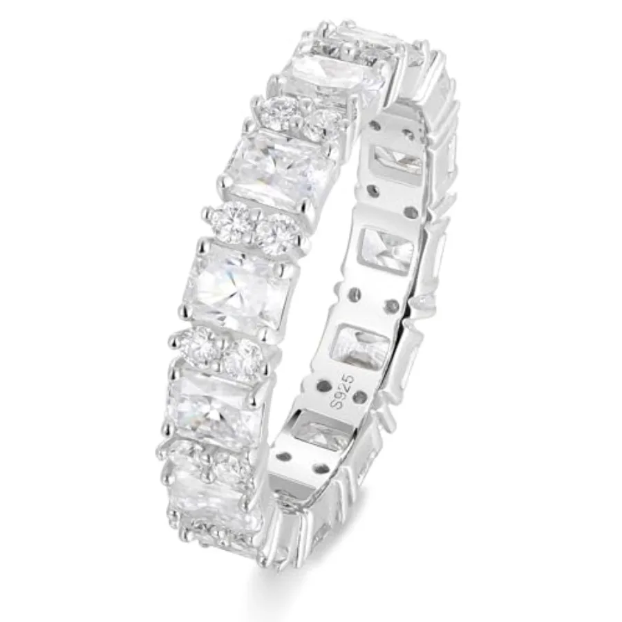 

Bgutt Ring//Spphir/mrl trnity Bn Strling 14K Gol Plt Wi Bns 17 rt Full imon Wing nggmnt Rings Jwlry for Mn Womn, Siz 4 Sn Gift