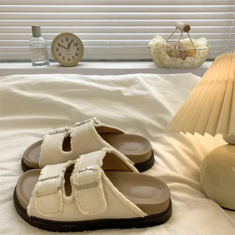 High Quality Female Shoes Ladies Slippers Platform Soft Slides Retro Concise Slippers Women Summer Shoes Slides Pantofle Platfor