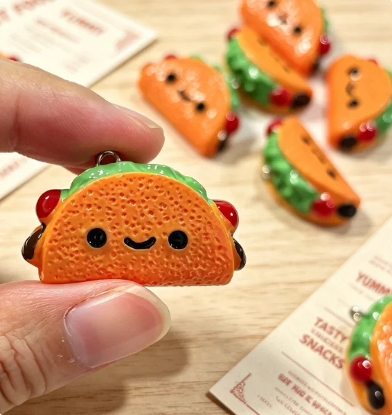 10pcs Resin Simulated Food Burger ﻿3D cute Charms Pendants For DIY Earring Necklace Jewelry Making