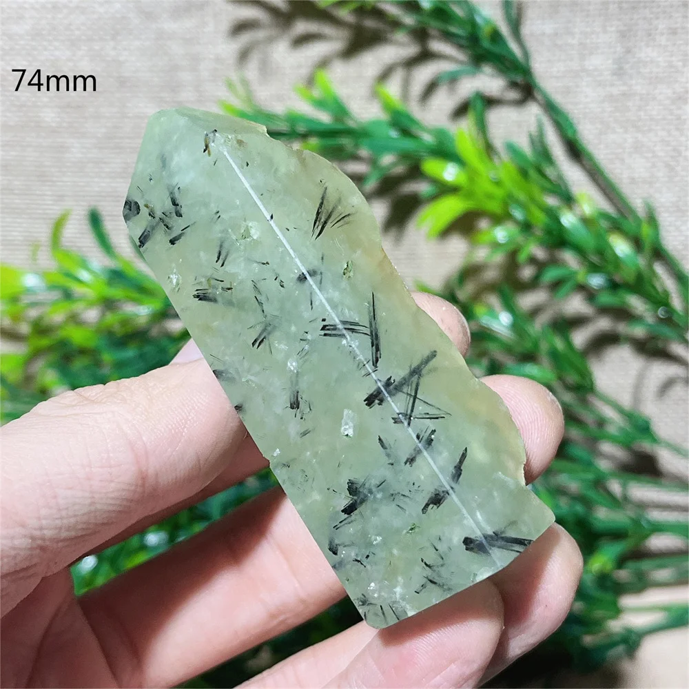 Prehnite Tower Point Wand Crystal Natural Green Stone Quartz Geode Gemstones Mineral Spiritual Ornaments Home Decoration