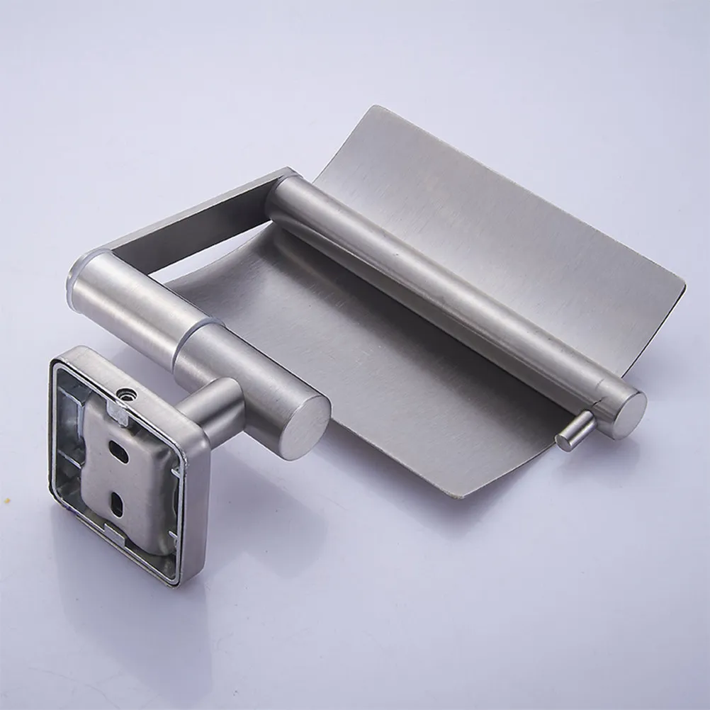 

Stainless Steel Roll Paper Rack Silver Bathroom Tissue Holder Kitchen Toilet Organizer Curved Design Non-Slip Towel Stand