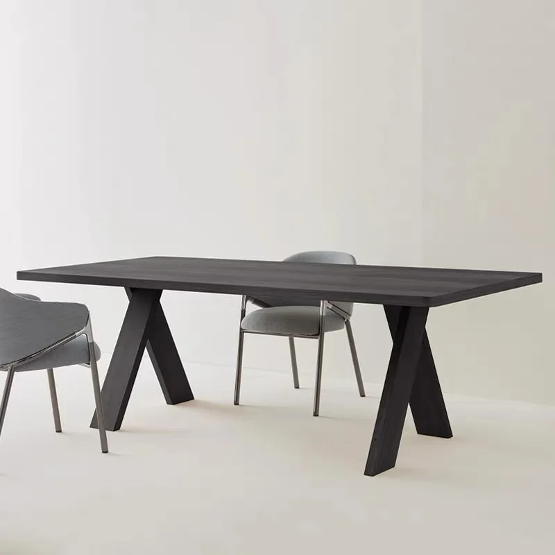 Nordic solid wood desk minimalist long table home creative dining table desk simple modern negotiation table