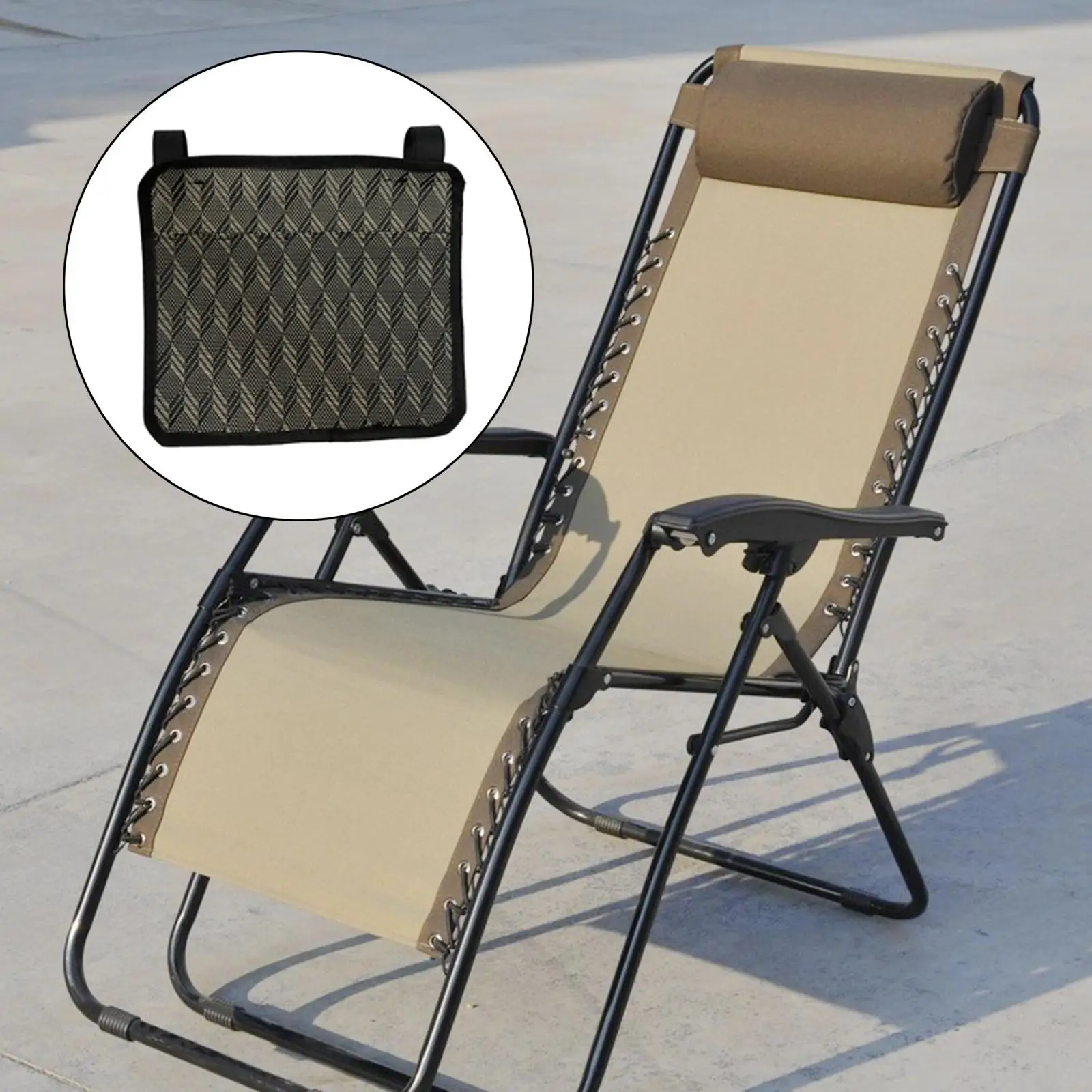 

Folding Chair Organizer Bag Recliners Storage Net Hanging Pocket for Outdoor Patio Garden Chair