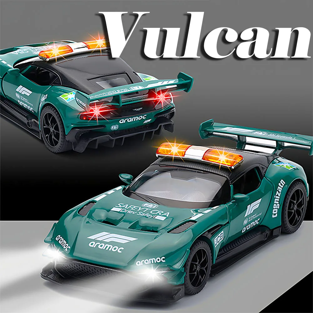 1:32 Vulcan SWAT Politie Veiligheidsautomodel Speelgoed Legering Diecast DIVO Politievoertuigen Geluid Licht Trek Prachtige cadeaus voor kinderen