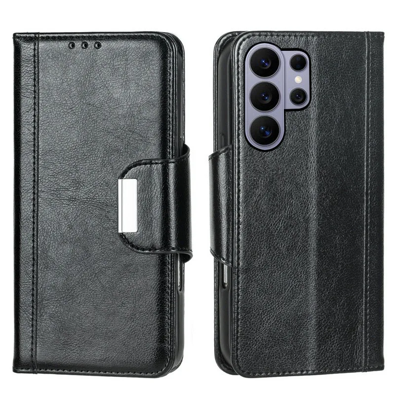

Magnetic button leather card Slot Wallet Cover For Samsung Galaxy S26 S25 Edge S24 S23 S22 Ultra FE PIus shockproof phone Case
