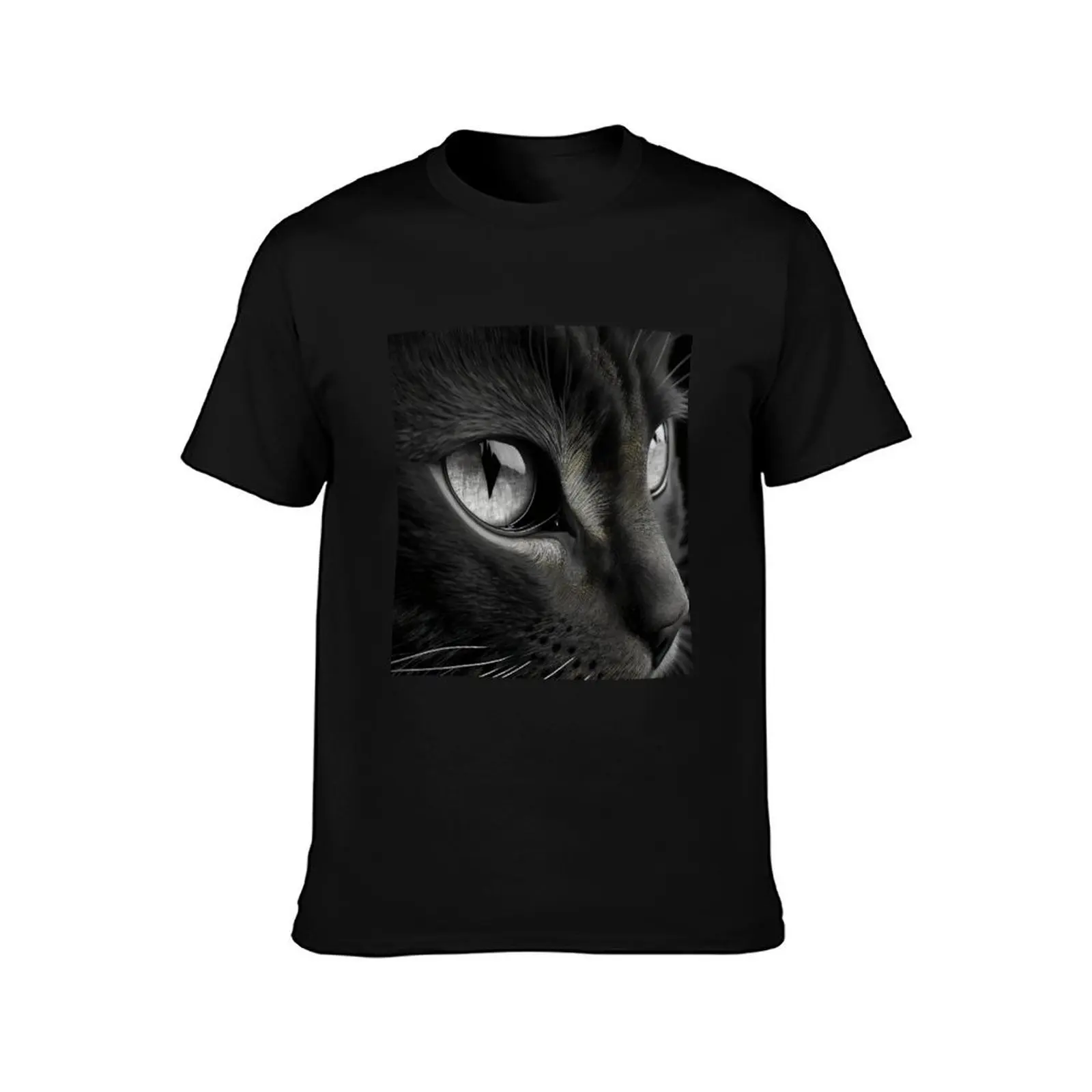 Black Cat, our feline friend T-Shirt Lightweight Cooling Short Sleeve Tee T-Shirt