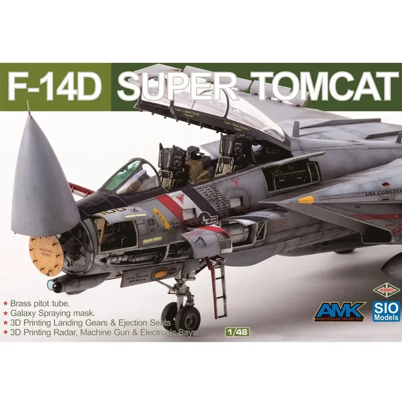 AMK MODEL Kunststoff-Montagemaßstabsgetreuer Modellbausatz 48003 F-14D Super Tomcat Special Edition (Kunststoffmodell) 1/48