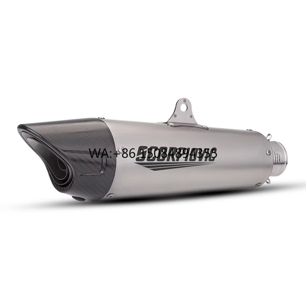 C27 Shark-Shape Stainless Steel Exhaust Pipe Motorcycles Locomotives Neutral Alloy Material Muffler Alloy Box
