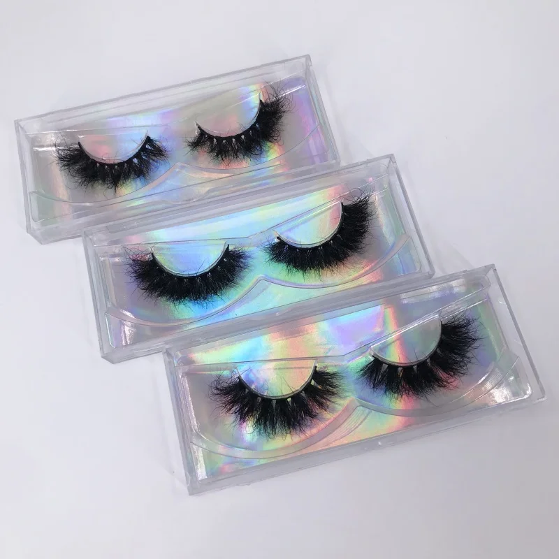 Natural Mink False Eyelashes 10-20mm 6D Mink Lashes Custom logo packaging 100% Handmade Fluffy Mink Eyelash