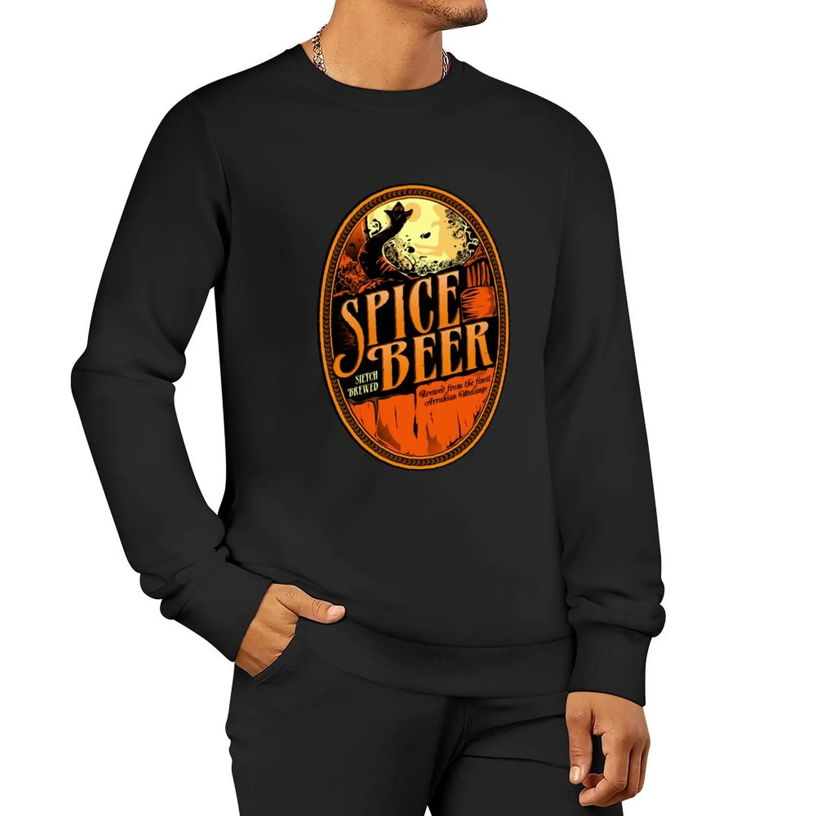 Spice Beer Label Pullover Hoodie korean clothes fashion men sweatshirt for men