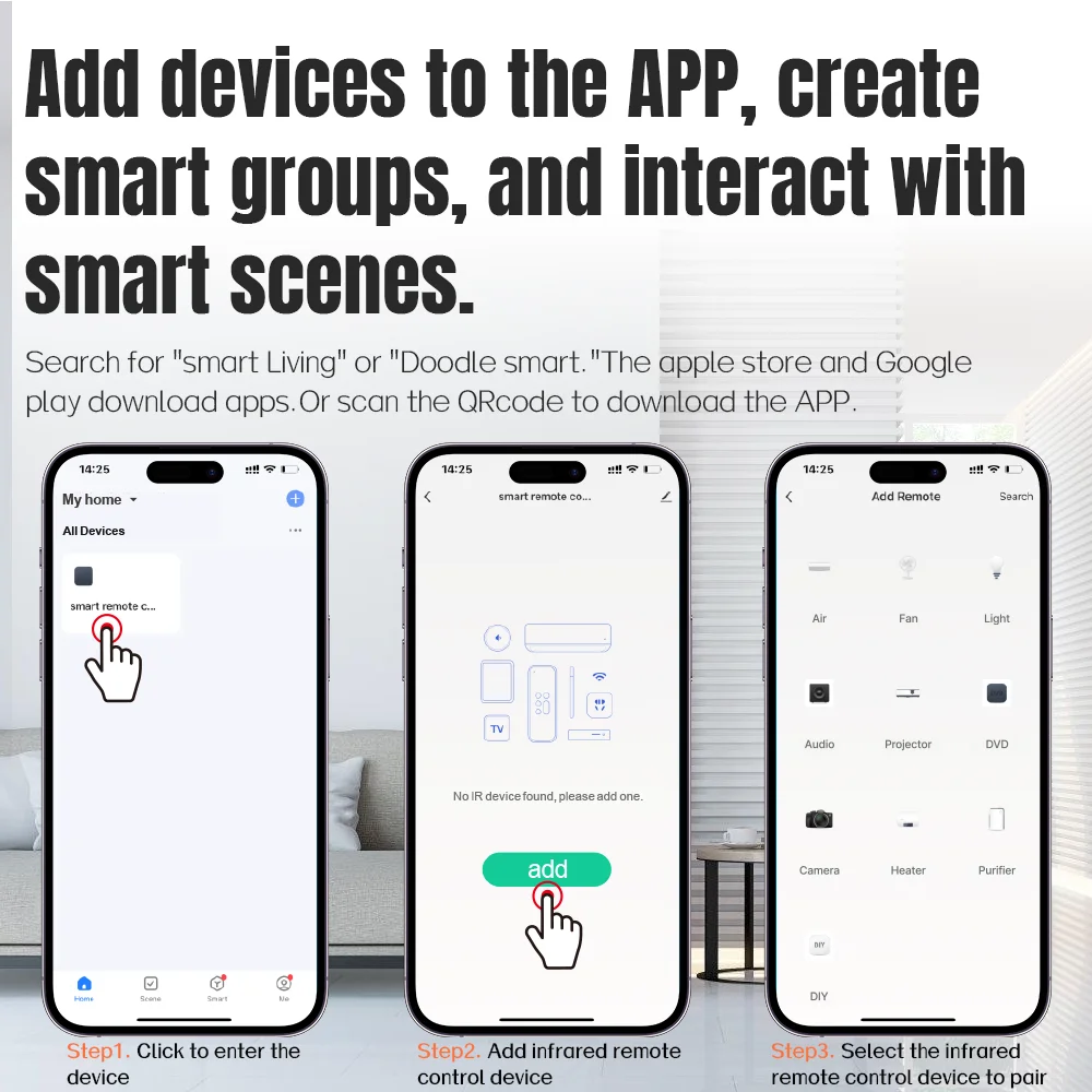 VBU Tuya WiFi IR Remote Control Smart Home Remote Universal Infrared Controller For TV/Light Works with Alexa Google Assistant