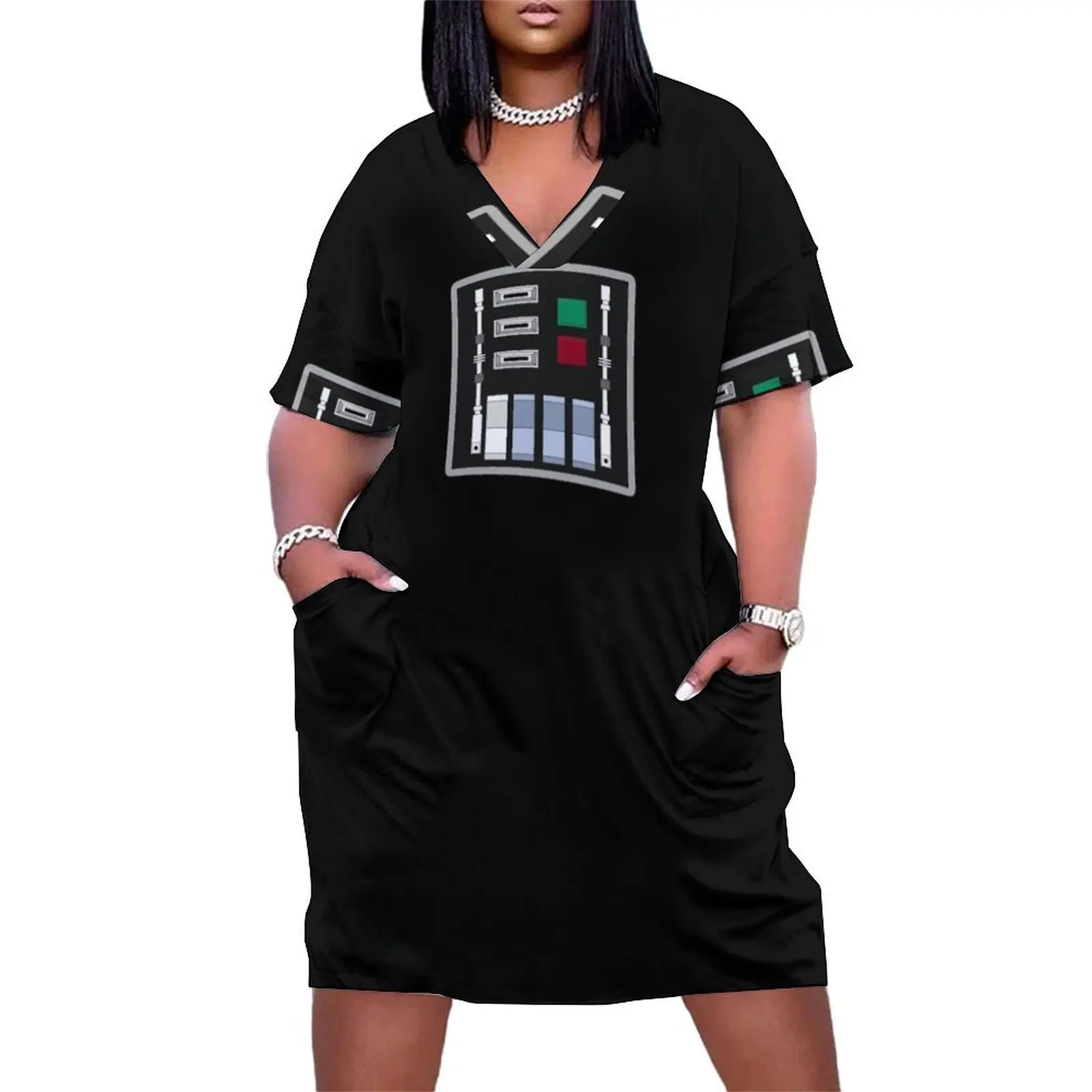 Control Panel - A New Hope (Darth Vader) - T-shirt Loose Pocket Dress dress summer elegant women's sets