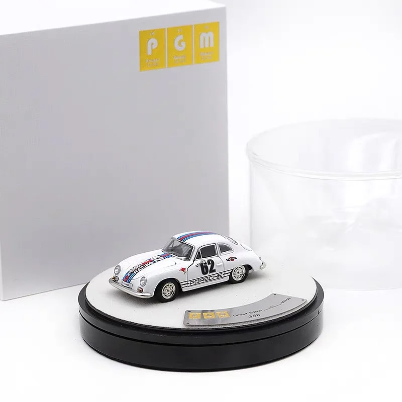 1:64 Porsche 356 Martini 62 painted alloy full open pressure shaft miniature model, adult decoration, boy toy, children's  gift