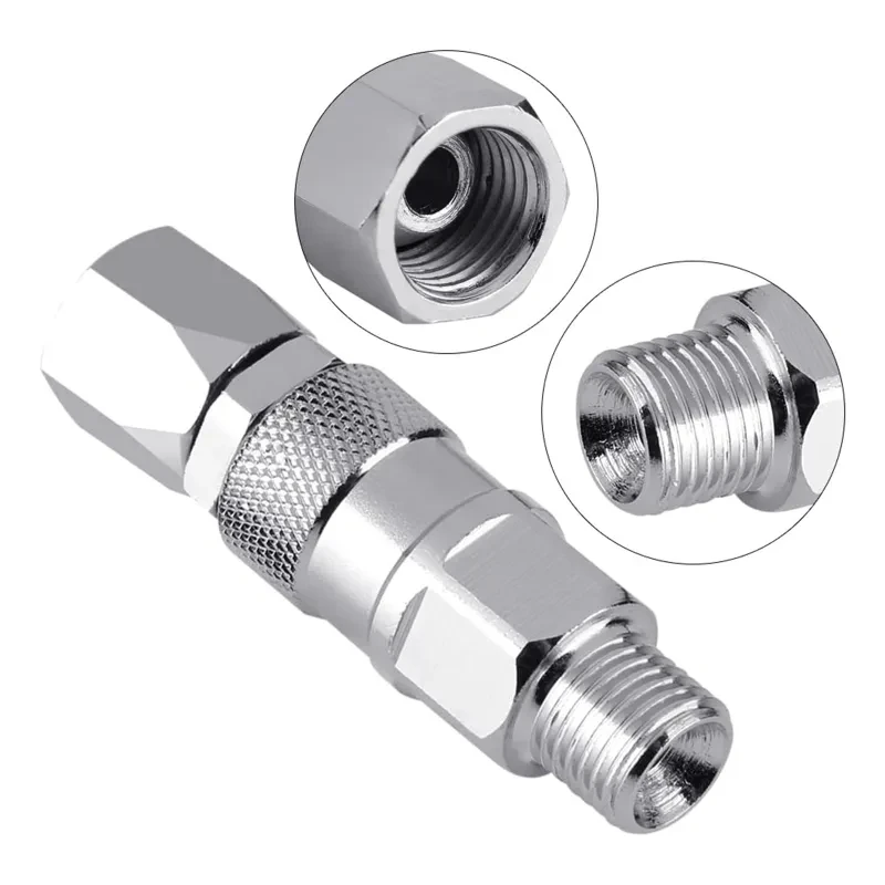 1/4  3/8-Inch Swivel Joint Airless Spray Gun Hose Swivel Adapter Fit For Paint Sprayer High Pressure Pipe Connector Accessory